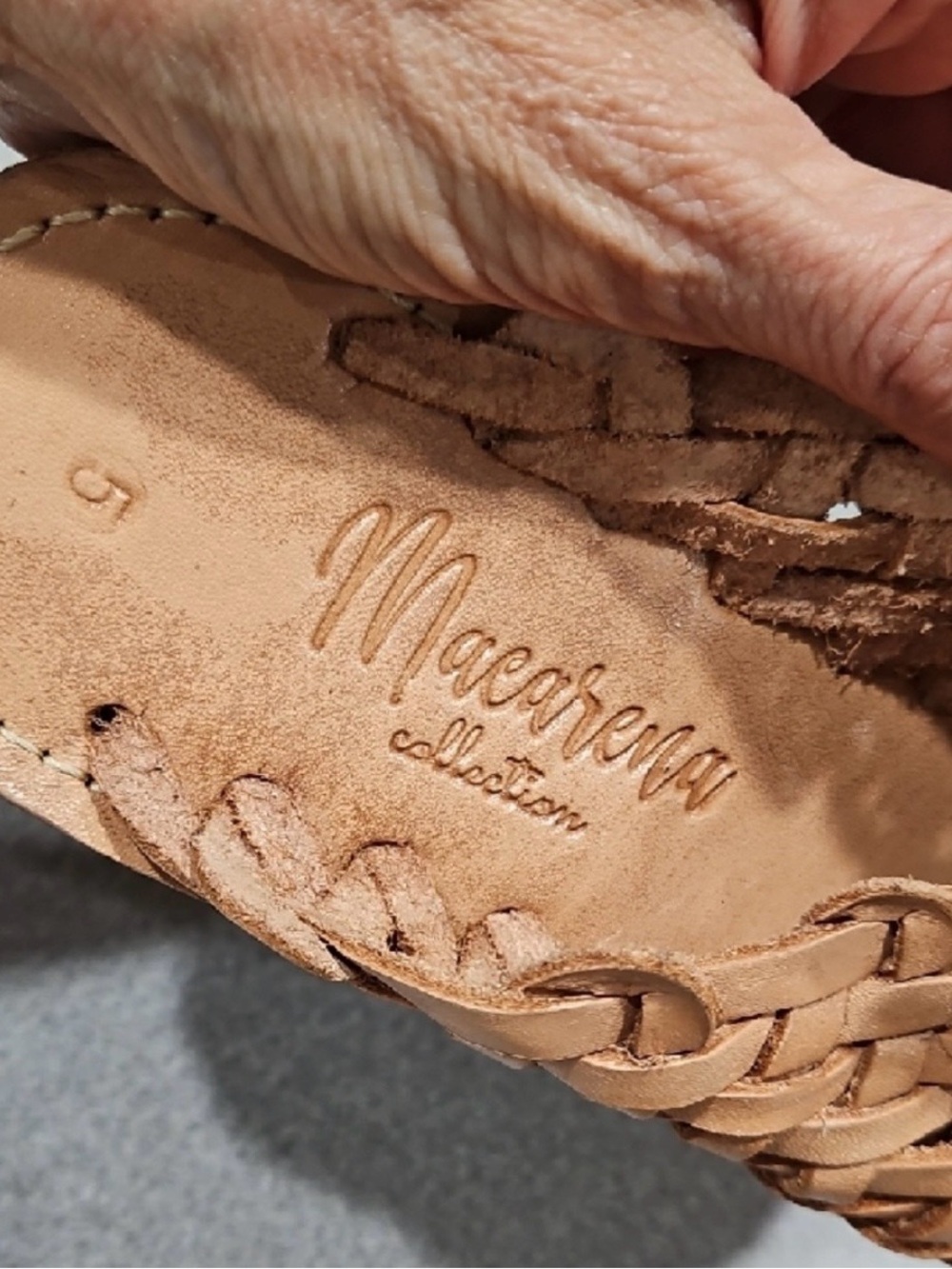 Macarena Woven Slide Sandals in Tan size 5/8 us - Picture 8 of 9